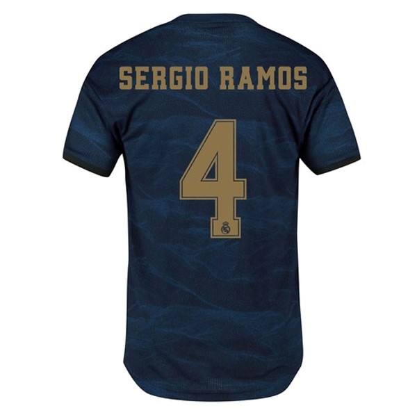 Camiseta Real Madrid NO.4 Sergio Ramos 2ª 2019/20 Azul